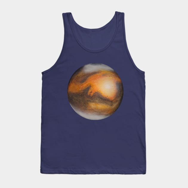 Planet Mars Tank Top by drawnexplore